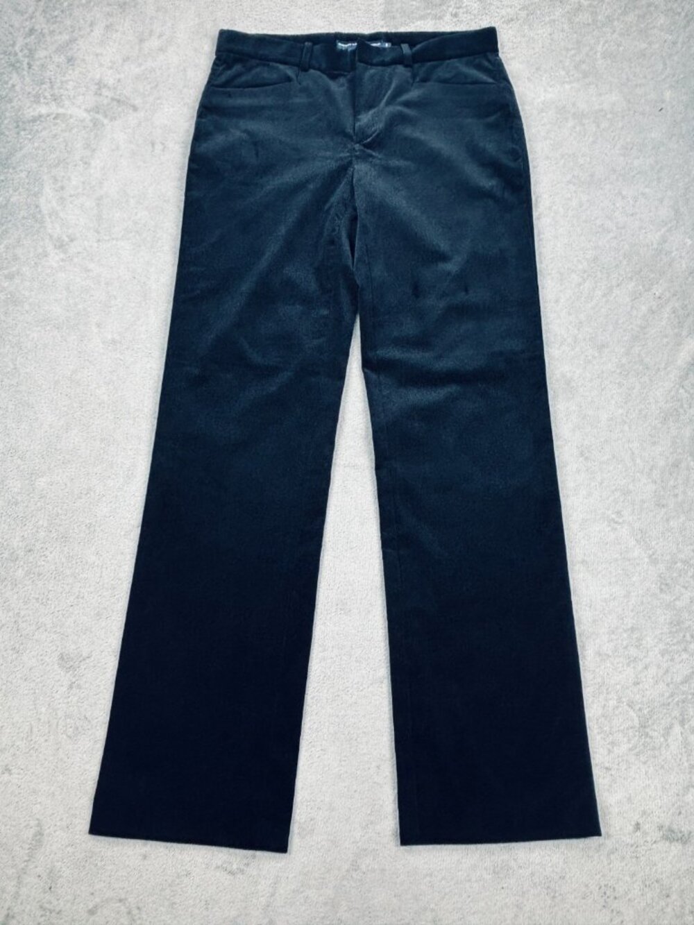 Ralph Lauren Golf Pants Womens 8 Black Corduroy Comfort Mid Rise Straight Leg
